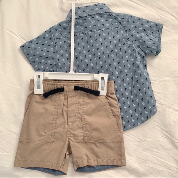 Original Penguin • button-up shirt & shorts set - Picture 2 of 3